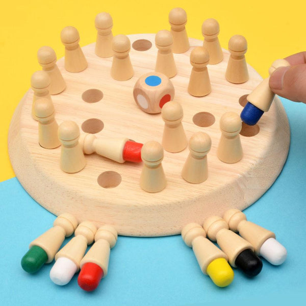 Memory Wooden Chess Game for Children. 