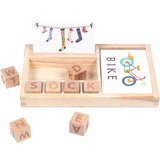 learn, English, words, wooden, cardboard, game, educational 4