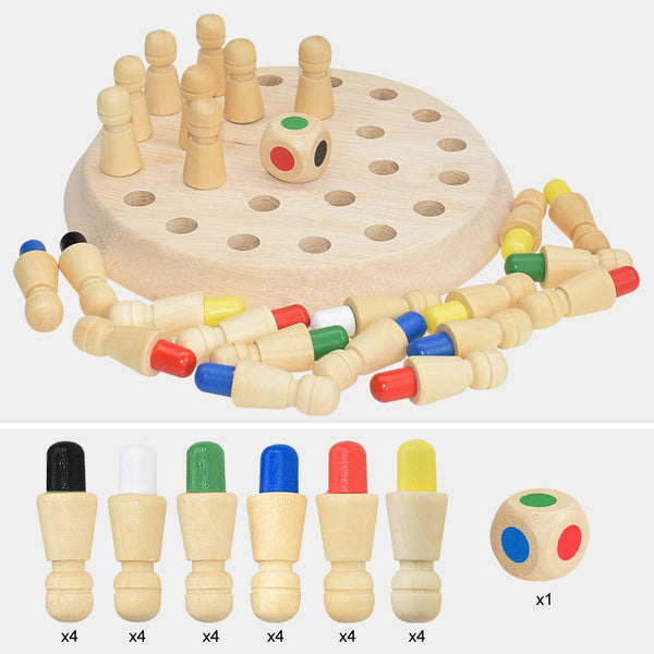 Source Tempo Toys Children Fun Two-in-One Playing Chess Flying Chess Game  juguetes de madera kids Educational Wooden Toy on m.