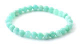 bracelet green amazonite gemstone jewelry stretch elastic band 6mm 6 mm 4mm 4 round beaded jewelry for men women woman 6