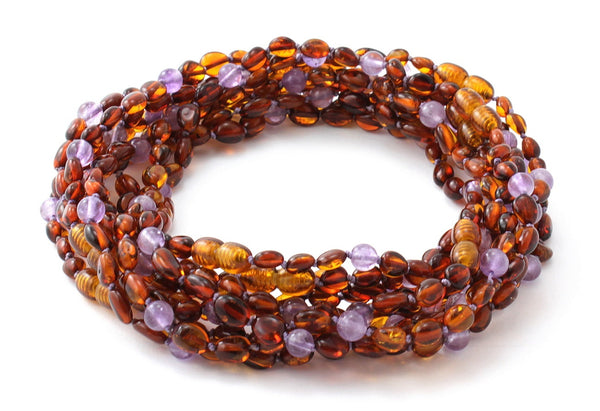 wholesale, amethyst, necklaces, amber, baltic, gemstone, jewelry, in bulk, sale, violet, teething