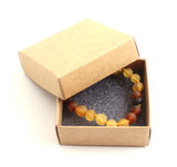 Anklet, Rainbow, Teething, Multic Color, Modern, Amber, Baltic, Raw 11