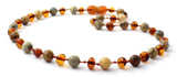 collar, ámbar, pulido, coñac, báltico, piedra preciosa, ágata loca, joyería 4