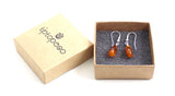 Drop, Jewelry, Earrings, Amber, Sterling 925, Cognac, Baltic, Silver 2