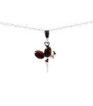 pendant, minimalist, fairy, baltic, jewelry, amber, sterling silver 925
