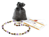 Hazelwood, Teething, Amber, Green, Amethyst, Necklace, Violet 2