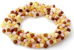 necklaces, jewelry, rose quartz, amber, baltic, raw, unpolished, pink