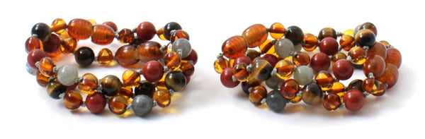 bracelets, anklets, amber, baltic, jewelry, wholesale, cognac, polished, teething, baby, red jasper, labradorite, gray, tiger eye, tifer's eye, brown