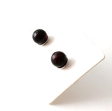 Stud, Cherry, Baltic, Amber, Jewelry, Black, Earrings, Silver, Sterling 925 4