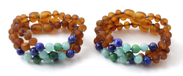 bracelets, anklets, wholesale, jewelry, amber, baltic, teething, lapis lazuli, amazonite, african jade, green, blue, cognac, unpolished, raw