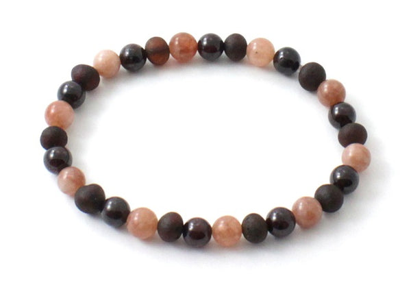 bracelet, garnet, burgundy, women, amber, baltic, stretch, jewelry, sunstone, pink, elastic band