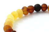 Rainbow Raw Baltic Unpolished Amber Stretch Jewelry Women Bracelet Multicolor for Men Adult Adults Elastic Band Beaded 4