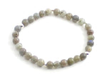 gemstone gray labradorite 6mm 8mm 4mm 6 4 8 mm jewelry bracelet gray stretch elastic band for men woman with sterling silver 925 golden