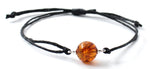 Bracelet, Minimalist, Amber, Bead, Adult, Knotted, Adjustable, Round, Black