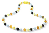 Gemstone, Unpolished, Raw, Amber, Aquamarine, Necklace, Beaded 4