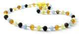 Gemstone, Unpolished, Raw, Amber, Aquamarine, Necklace, Beaded 3