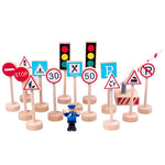 traffic, road, signs, learning, game, toy, toys, wood, wooden, children, kids