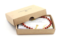 anklet, red jasper, jewelry, gemstone, minimalist, small, bead, beaded, sterling silver 925 4mm 4 mm 3