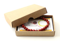 Pulsera de plata de ley 925 con piedras preciosas de jaspe rojo dorado, joyería elástica para mujeres y hombres, 6mm, 8mm, 4mm, 4, 6, 8mm y 2