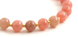 sunstone gemstone bracelet jewelry 6 mm 6mm pink with sterling silver 925 golden women women's 4