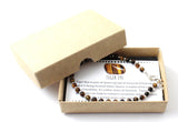 Anklet Minimalist Tiger Eye Silver Gemstone Sterling 925 Golden Small Tiny Tiger's Tigers' Brown Beaded 4mm 4 mm Jewelry 3