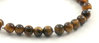 tiger eye tiger's tigers 'bracelet jewelry stretch brown 4mm 4mm 6 6mm gemstone for men women adult 4