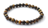 tiger eye tiger's tigers 'bracelet jewelry stretch brown 4mm 4mm 6 6mm gemstone for men women adult 6